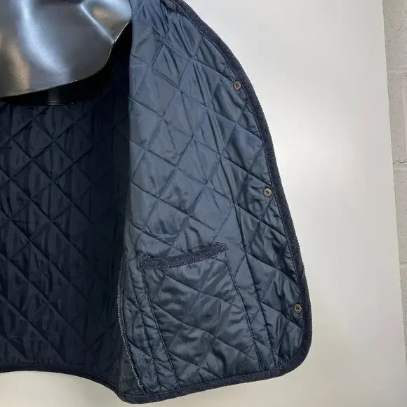 John Ferguson Quilted Vest Navy Blue Vintage
